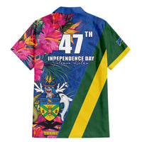 Solomon Islands Independence Day Family Matching Mermaid Dress and Hawaiian Shirt Coat Of Arms With Tropical Flowers