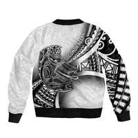 Solomon Islands Nguzunguzu Bomber Jacket Polynesian Tribal Pattern