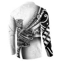 Solomon Islands Nguzunguzu Button Sweatshirt Polynesian Tribal Pattern