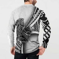 Solomon Islands Nguzunguzu Button Sweatshirt Polynesian Tribal Pattern