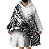 Solomon Islands Nguzunguzu Wearable Blanket Hoodie Polynesian Tribal Pattern