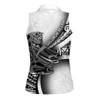 Solomon Islands Nguzunguzu Women Sleeveless Polo Shirt Polynesian Tribal Pattern