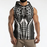 Philippines Batok Tribal Inspired Tattoo Black Sleeveless Hoodie LT05 - Polynesian Pride