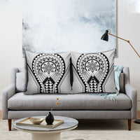 Philippines Batok Tribal Inspired Tattoo White Pillow Cover LT05 - Polynesian Pride