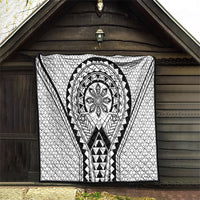 Philippines Batok Tribal Inspired Tattoo White Quilt LT05 - Polynesian Pride