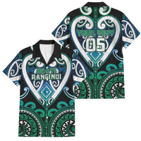 Custom Aotearoa Ngati Ranginui Family Matching Puletasi and Hawaiian Shirt Maori Tribal Pattern LT05 Dad's Shirt - Short Sleeve Cyan - Polynesian Pride