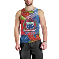 Personalized Samoa Men Tank Top Teuila Torch Ginger Mix Polynesian Tribal LT05 - Polynesian Pride
