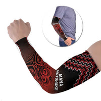 Aotearoa Mana Motuhake Arm Sleeves Poutama With Maori Pattern - Polynesian Pride