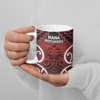 Personalised Aotearoa Mana Motuhake Ceramic Mug Poutama With Maori Pattern - Polynesian Pride