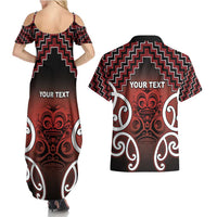 Personalised Aotearoa Mana Motuhake Couples Matching Summer Maxi Dress and Hawaiian Shirt Poutama With Maori Pattern - Polynesian Pride