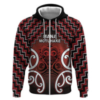 Personalised Aotearoa Mana Motuhake Hoodie Poutama With Maori Pattern - Polynesian Pride
