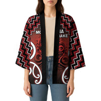 Personalised Aotearoa Mana Motuhake Kimono Poutama With Maori Pattern - Polynesian Pride