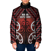 Personalised Aotearoa Mana Motuhake Padded Jacket Poutama With Maori Pattern - Polynesian Pride