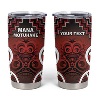 Personalised Aotearoa Mana Motuhake Tumbler Cup Poutama With Maori Pattern - Polynesian Pride