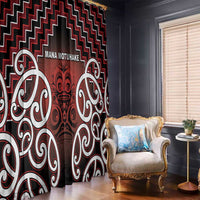 Aotearoa Mana Motuhake Window Curtain Poutama With Maori Pattern - Polynesian Pride