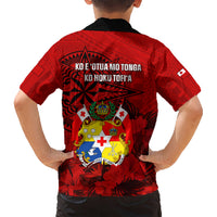 tonga-king-tupou-i-day-kid-hawaiian-shirt-tropical-flowers-with-ngatu-pattern