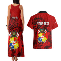 personalized-tonga-king-tupou-i-day-couples-matching-tank-maxi-dress-and-hawaiian-shirt-tropical-flowers-with-ngatu-pattern