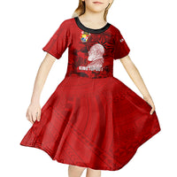personalized-tonga-king-tupou-i-day-kid-short-sleeve-dress-tropical-flowers-with-ngatu-pattern