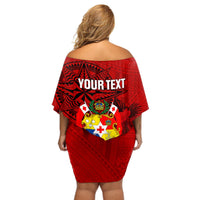 personalized-tonga-king-tupou-i-day-off-shoulder-short-dress-tropical-flowers-with-ngatu-pattern