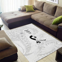 Lung Cancer Awareness Area Rug Never Give Up Polynesian Style LT05 - Polynesian Pride