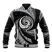 Personalised New Zealand Bungy Jumping Baseball Jacket Maori Pattern LT05 Unisex Black - Polynesian Pride