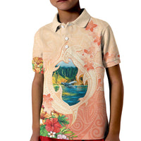 Hawaii Kauai Na Pali Coast Landscape Kid Polo Shirt LT05 Kid Peach - Polynesian Pride