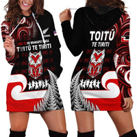 Aotearoa Toitu He Whakaputanga Hoodie Dress Toitu Te Tiriti O Waitangi