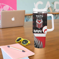 Aotearoa Toitu He Whakaputanga Tumbler With Handle Toitu Te Tiriti O Waitangi