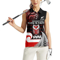 Aotearoa Toitu He Whakaputanga Women Sleeveless Polo Shirt Toitu Te Tiriti O Waitangi LT05 - Polynesian Pride