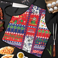 Wallis And Futuna Christmas Apron Festive Beach Vibes - Polynesian Pride