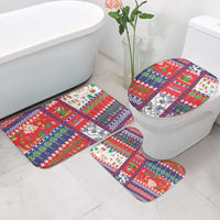 Wallis And Futuna Christmas Bathroom Set Festive Beach Vibes - Polynesian Pride