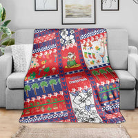 Wallis And Futuna Christmas Blanket Festive Beach Vibes - Polynesian Pride