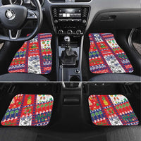 Wallis And Futuna Christmas Car Mats Festive Beach Vibes - Polynesian Pride