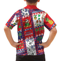 Wallis And Futuna Christmas Family Matching Short Sleeve Bodycon Dress and Hawaiian Shirt Festive Beach Vibes LT05 - Polynesian Pride