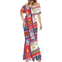 Wallis And Futuna Christmas Mermaid Dress Festive Beach Vibes - Polynesian Pride