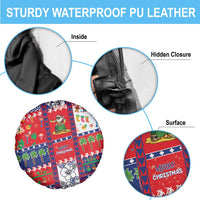 Wallis And Futuna Christmas Spare Tire Cover Festive Beach Vibes - Polynesian Pride