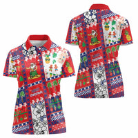 Wallis And Futuna Christmas Women Polo Shirt Festive Beach Vibes - Polynesian Pride