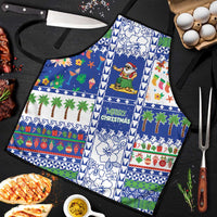 Northern Mariana Islands Christmas Apron Festive Beach Vibes - Polynesian Pride
