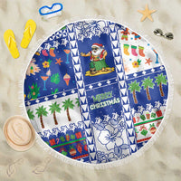 Northern Mariana Islands Christmas Beach Blanket Festive Beach Vibes - Polynesian Pride