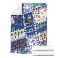Northern Mariana Islands Christmas Blanket Festive Beach Vibes - Polynesian Pride