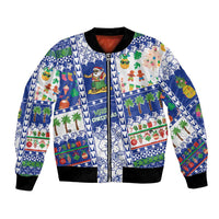 Northern Mariana Islands Christmas Bomber Jacket Festive Beach Vibes - Polynesian Pride