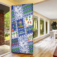 Northern Mariana Islands Christmas Door Cover Festive Beach Vibes - Polynesian Pride