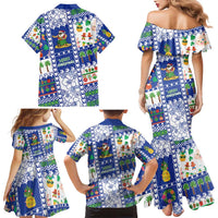 Northern Mariana Islands Christmas Family Matching Mermaid Dress and Hawaiian Shirt Festive Beach Vibes LT05 - Polynesian Pride