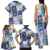 Northern Mariana Islands Christmas Family Matching Tank Maxi Dress and Hawaiian Shirt Festive Beach Vibes LT05 - Polynesian Pride