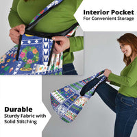 Northern Mariana Islands Christmas Grocery Bag Festive Beach Vibes - Polynesian Pride