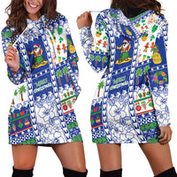 Northern Mariana Islands Christmas Hoodie Dress Festive Beach Vibes - Polynesian Pride