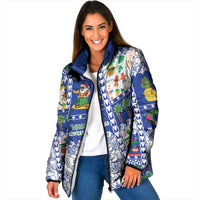 Northern Mariana Islands Christmas Padded Jacket Festive Beach Vibes - Polynesian Pride