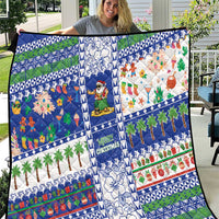 Northern Mariana Islands Christmas Quilt Festive Beach Vibes - Polynesian Pride