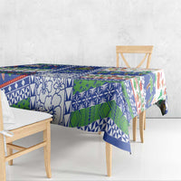 Northern Mariana Islands Christmas Tablecloth Festive Beach Vibes - Polynesian Pride