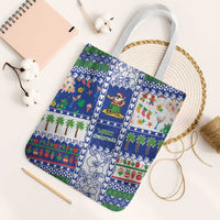 Northern Mariana Islands Christmas Tote Bag Festive Beach Vibes - Polynesian Pride